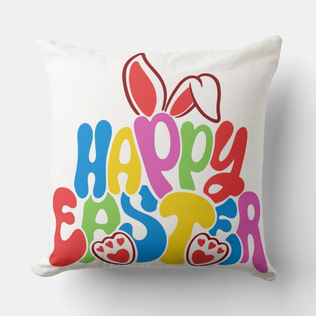 Cojín Decorativo Feliz Pascua (Anverso)