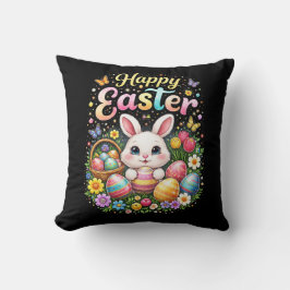 Cojín Decorativo Feliz Pascua Conejito
