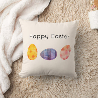 Cojín Decorativo Feliz Pascua Huevos de Pascua Elegantes Suave Crem