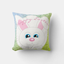 Feliz Pascua Personalizado  Bunny Blue Green Purpu