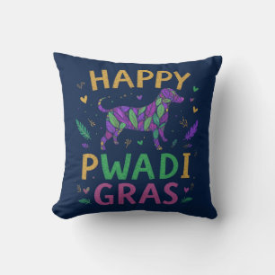Cojín Decorativo Feliz pawdi Mardi gras