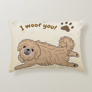 Cojín Decorativo Feliz Perro Pekín, amante de ti