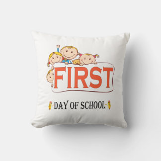 Cojín Decorativo Feliz Primer Día de Escuela De Vuelta a la Escuela