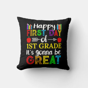 Cojín Decorativo Feliz Primer Día De Primer Grado