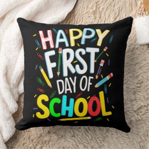 Cojín Decorativo Feliz Primer Día de Regreso a la Escuela