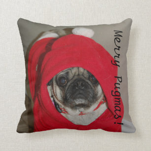 Cojín Decorativo ¡Feliz Pugmas!