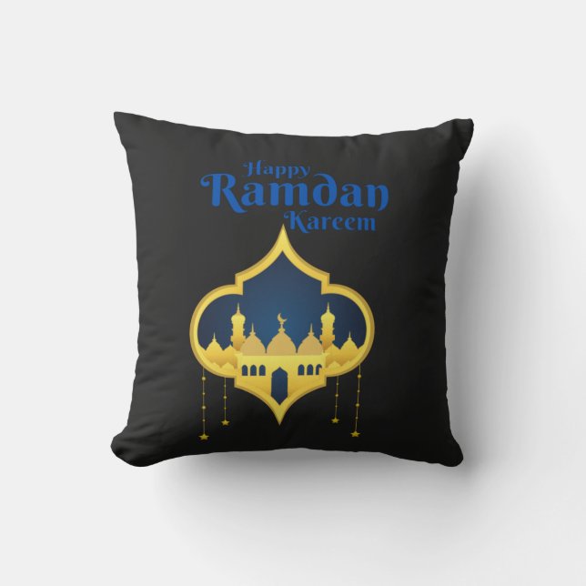 Cojín Decorativo Feliz Ramadán Kareem 2022 (Anverso)