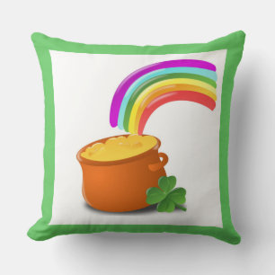 COJÍN DECORATIVO "FELIZ SAN. EL DÍA DE PATRICK" POT OF GOLD