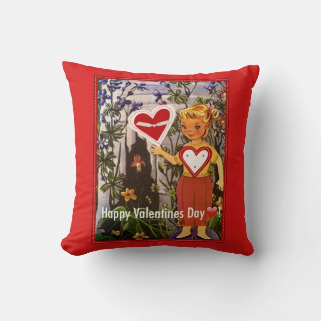 Cojín Decorativo Feliz San Valentín Pillow (Anverso)