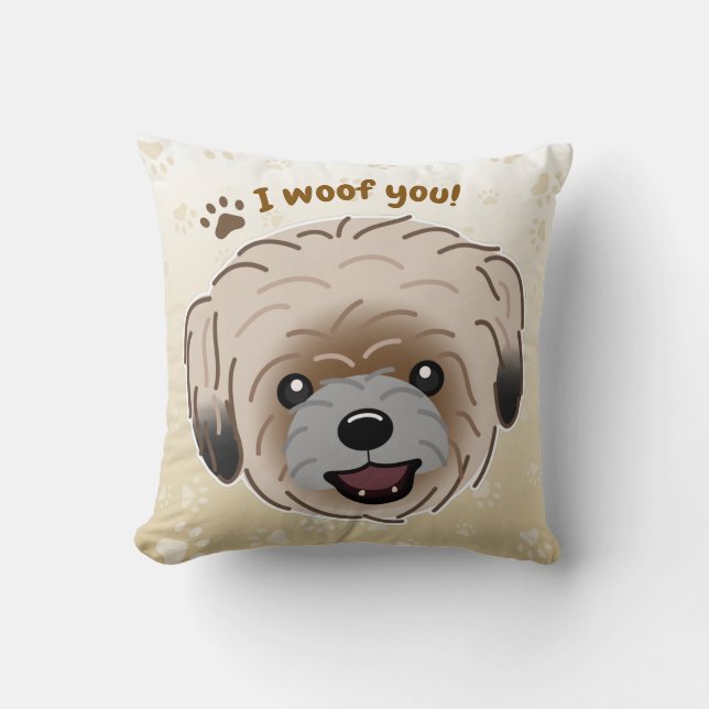 Cojín Decorativo Feliz Shih Tzu Dog Lover I Wowty Paws (Anverso)