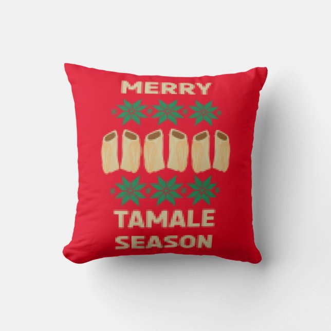 Cojín Decorativo Feliz Tamale Season Gracioso Xmas Sweater (Anverso)