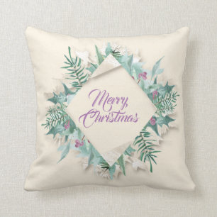 Cojín Decorativo Feliz trullo de la menta de la lavanda de los día