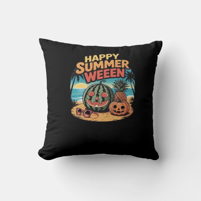 Cojín Decorativo Feliz verano clásico (Anverso)