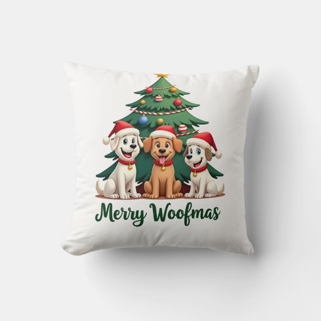 Cojín Decorativo Feliz Woofmas (2) (Anverso)