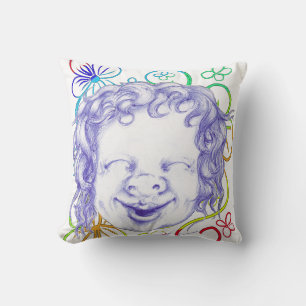 Cojín Decorativo Feliz y riendo con alegría