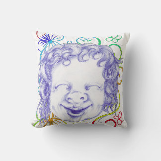 Cojín Decorativo Feliz y riendo con alegría 