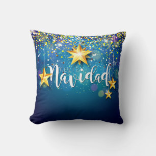 Cojín Decorativo Felize Navidad Gold Stars Navidades