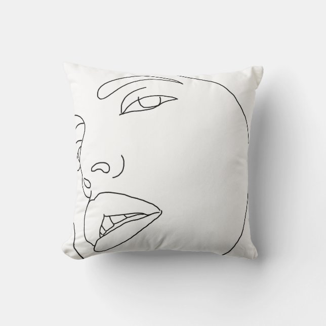 Cojín Decorativo Fem Face Up Close (Anverso)