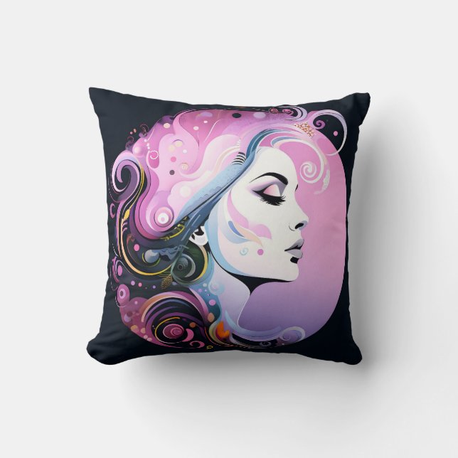 Cojín Decorativo "Feminine Flourish" La belleza femenina (Anverso)