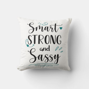 Cojín Decorativo Feminismo inteligente, fuerte y elegante, divertid