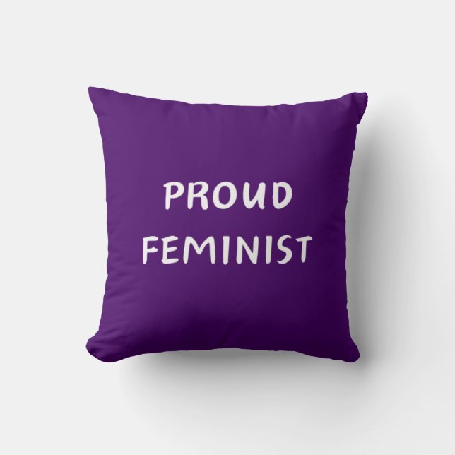 Cojín Decorativo Feminista orgulloso (Anverso)
