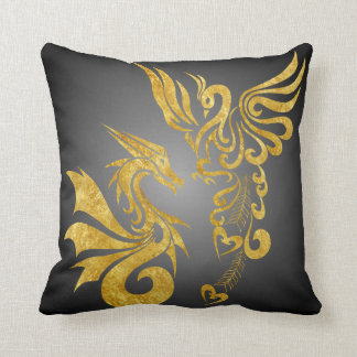 Cojín Decorativo Feng reversible Shui Phoenix y dragón