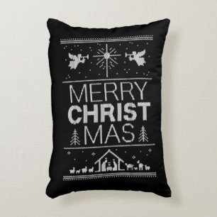 Cojín Decorativo Feo Feliz Navidad Sweater Religión