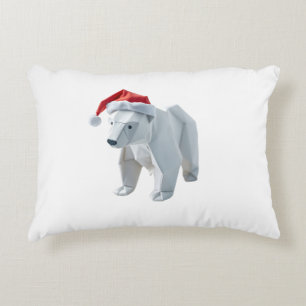 Cojín Decorativo Feriado del oso polaco del origami