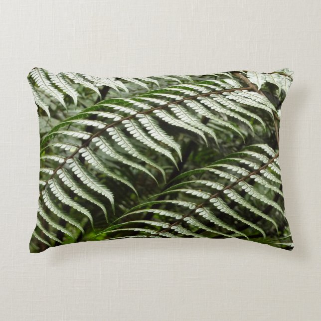 Cojín Decorativo Fern Fronds II Naturaleza verde oscura (Anverso)