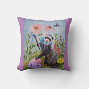 Cojín decorativo Ferret and Easter Eggs