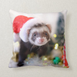 Cojín Decorativo Ferret en la decoración de los Navidades de Santa 