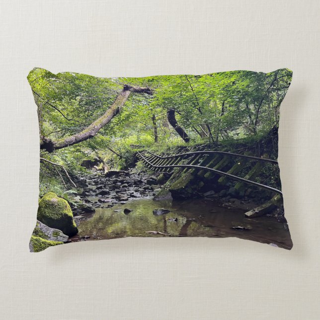 Cojín Decorativo Ferrocarril abandonado (Anverso)