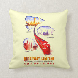 Cojín Decorativo Ferrocarril Broadway Streamliner limitado de