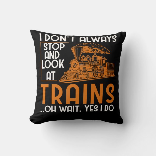 Cojín Decorativo Ferrocarril Funny Trainspotter Train Lover (Anverso)