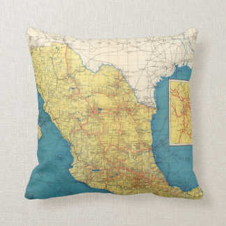 Cojín Decorativo Ferrocarriles nacionales del mapa de México