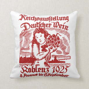 Cojín Decorativo Festival de vino de 1925 alemanes