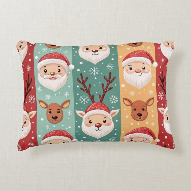 Cojín Decorativo Festive Christmas Lumbar Pillow – Cheerful Holiday (Anverso)