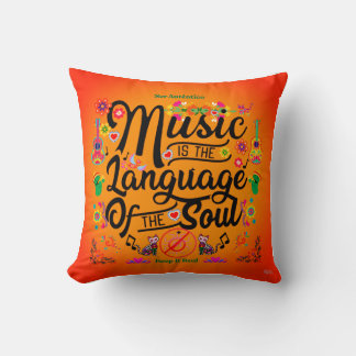 Cojín Decorativo Festive: Music Is The Language Of The Soul (Orng)