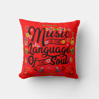 Cojín Decorativo Festive Music Is The Language Of The Soul (RED)