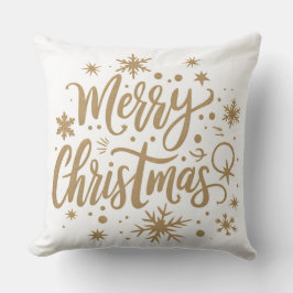 Cojín Decorativo Festive Snowflake Merry Christmas Throw Pillow