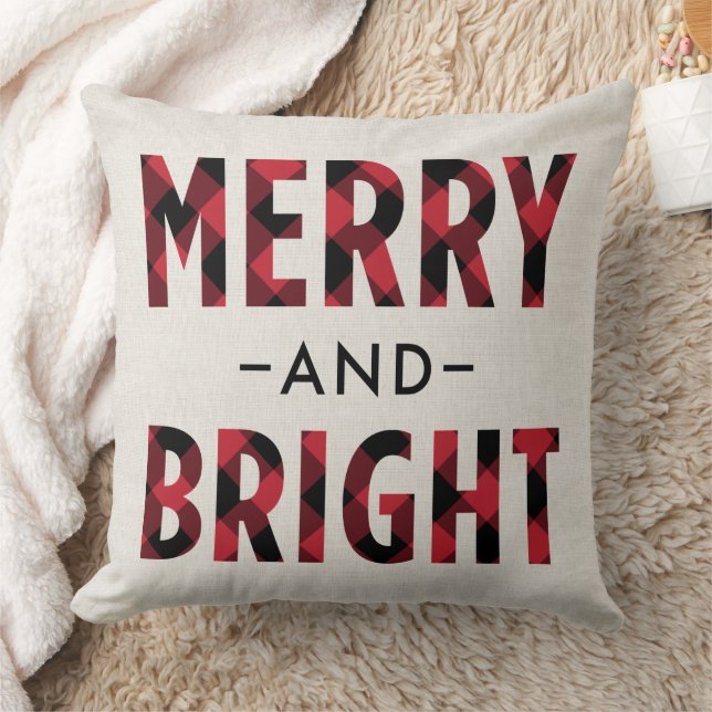 Cojín Decorativo Festividad de búfalo rojo brillante y moro (Manta)