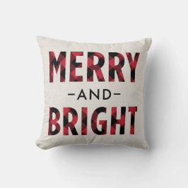 Cojín Decorativo Festividad de búfalo rojo brillante y moro