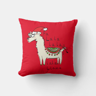 Cojín Decorativo Festividad de los Navidades de Llama Cute