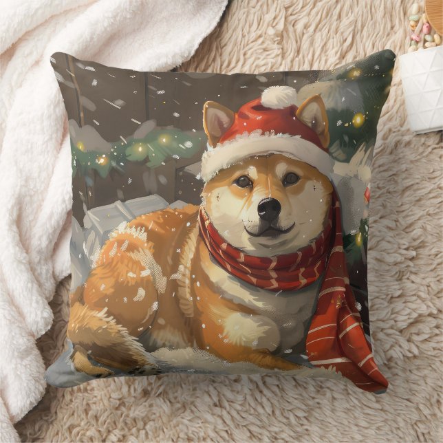 Cojín Decorativo Festividad de los Navidades de perros indiu de Shi (Manta)