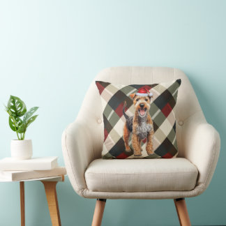 Cojín Decorativo Festividad de los Navidades del perro de Lakeland 