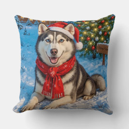 Cojín Decorativo Festividad de Malamute en Alaskan