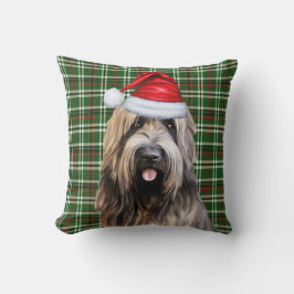 Cojín Decorativo Festividad de Navidades Briard Shepherd Green Plai