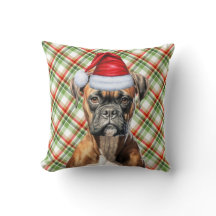 Festividad de Navidades de Boxer Perro Rojo y Verd