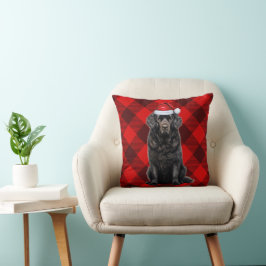 Cojín Decorativo Festividad de Navidades de búfalo de perro de Terr