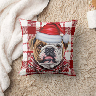 Cojín Decorativo Festividad de Navidades de plástico rojo y blanco